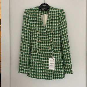 Zara jacket with pearl and crystal buttons